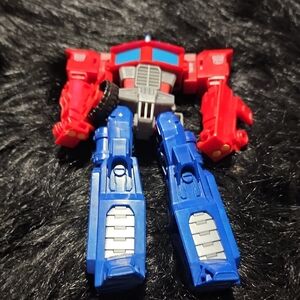 Transforming Robot Action Figure - Red and Blue. Missing Wheel -- See PHOTOS !!!